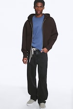 Dark Brown - Simon Scuba Zip Hoodie - 5