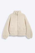 Beige - Ledig pilejacka med dragkedja - 5