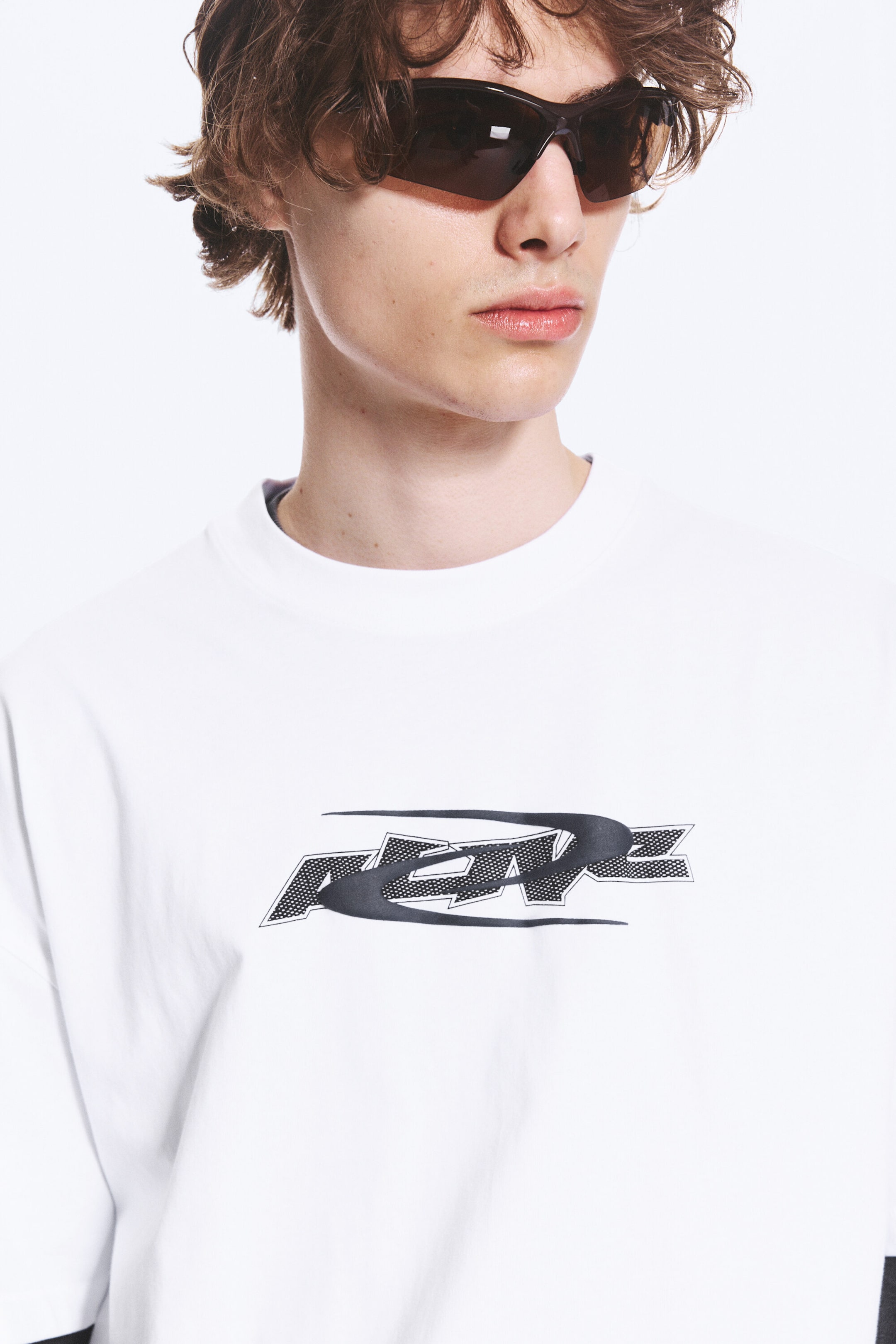 White - Alive - Oversized boxy T-shirt met grafische print - 2
