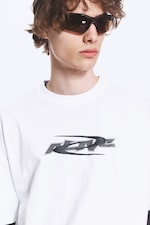 White - Alive - Oversized boxy T-shirt met grafische print - 2