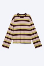 Pink/Weinrot/Limette gestreift - Longsleeve-Shirt aus Baumwolle - 4