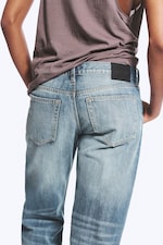 Hunter Blue - Medium Blue - Aura Low Waist Relaxed Bootcut Jeans - 3