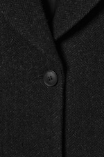 Schwarzes Fischgrätenmuster - OVERSIZED MANTEL AUS WOLLMISCHUNG - 6