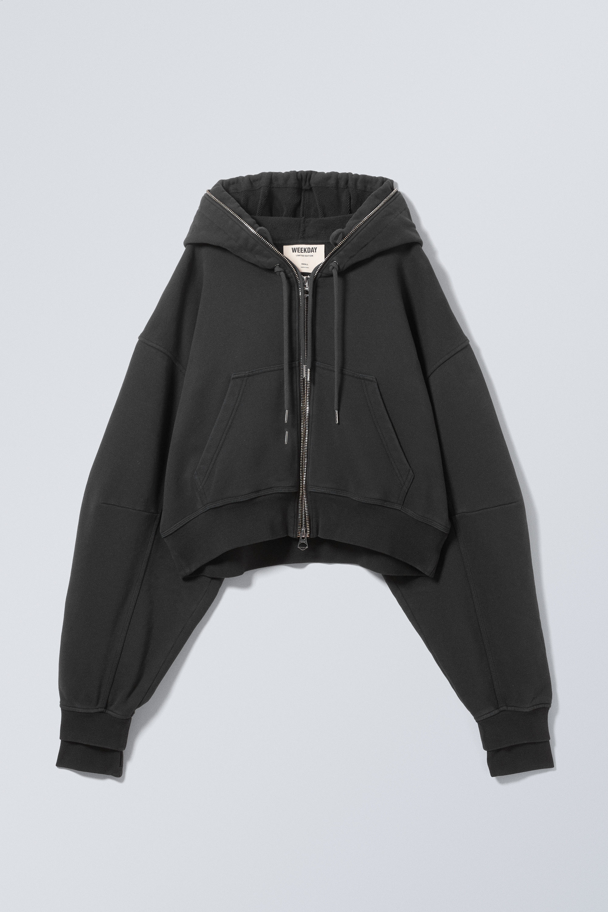 double-layered standard zip hoodie - Black | Weekday EU double-layered standard zip hoodie - Black | Weekday EU
