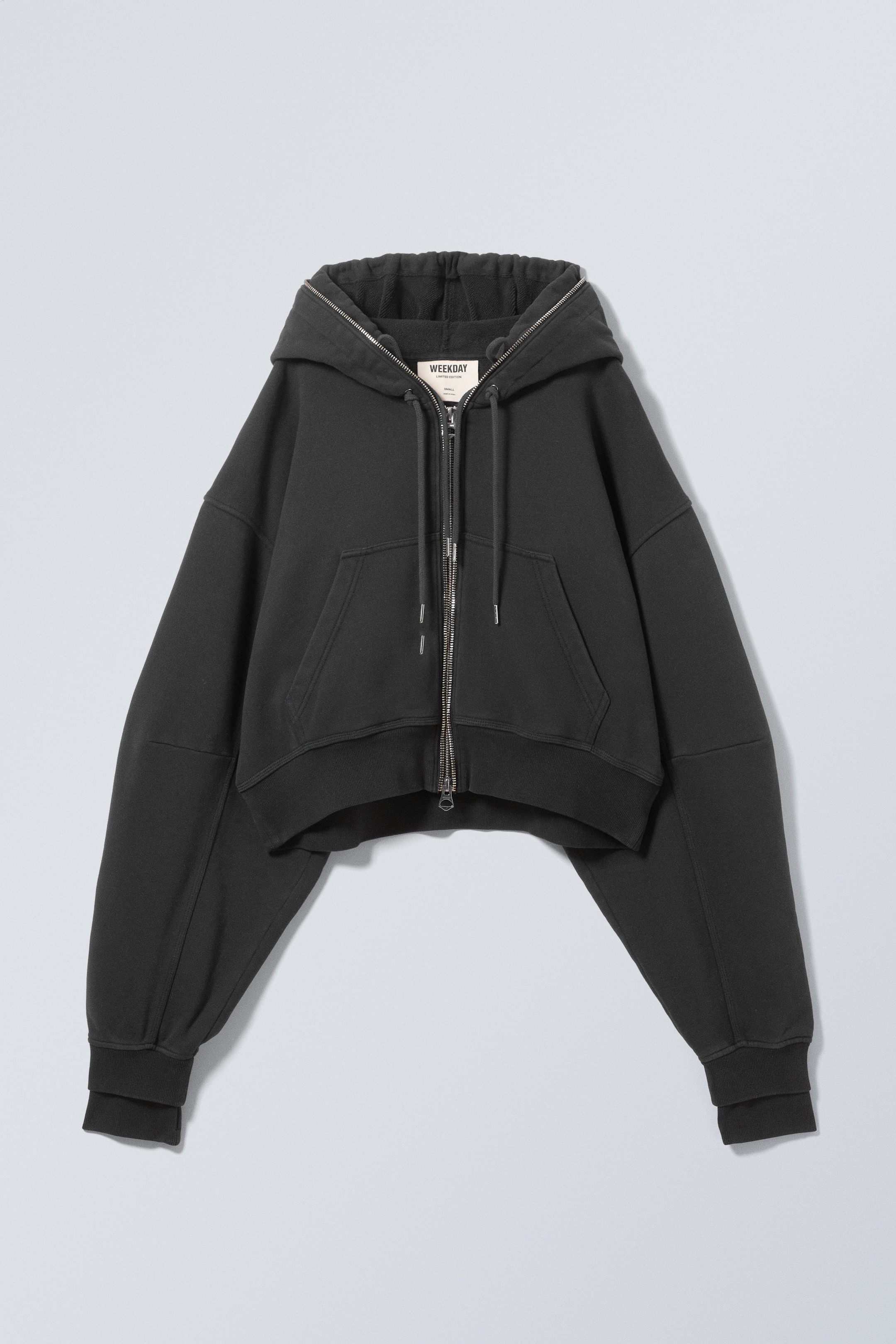Black - Double-Layered Standard Zip Hoodie - 0