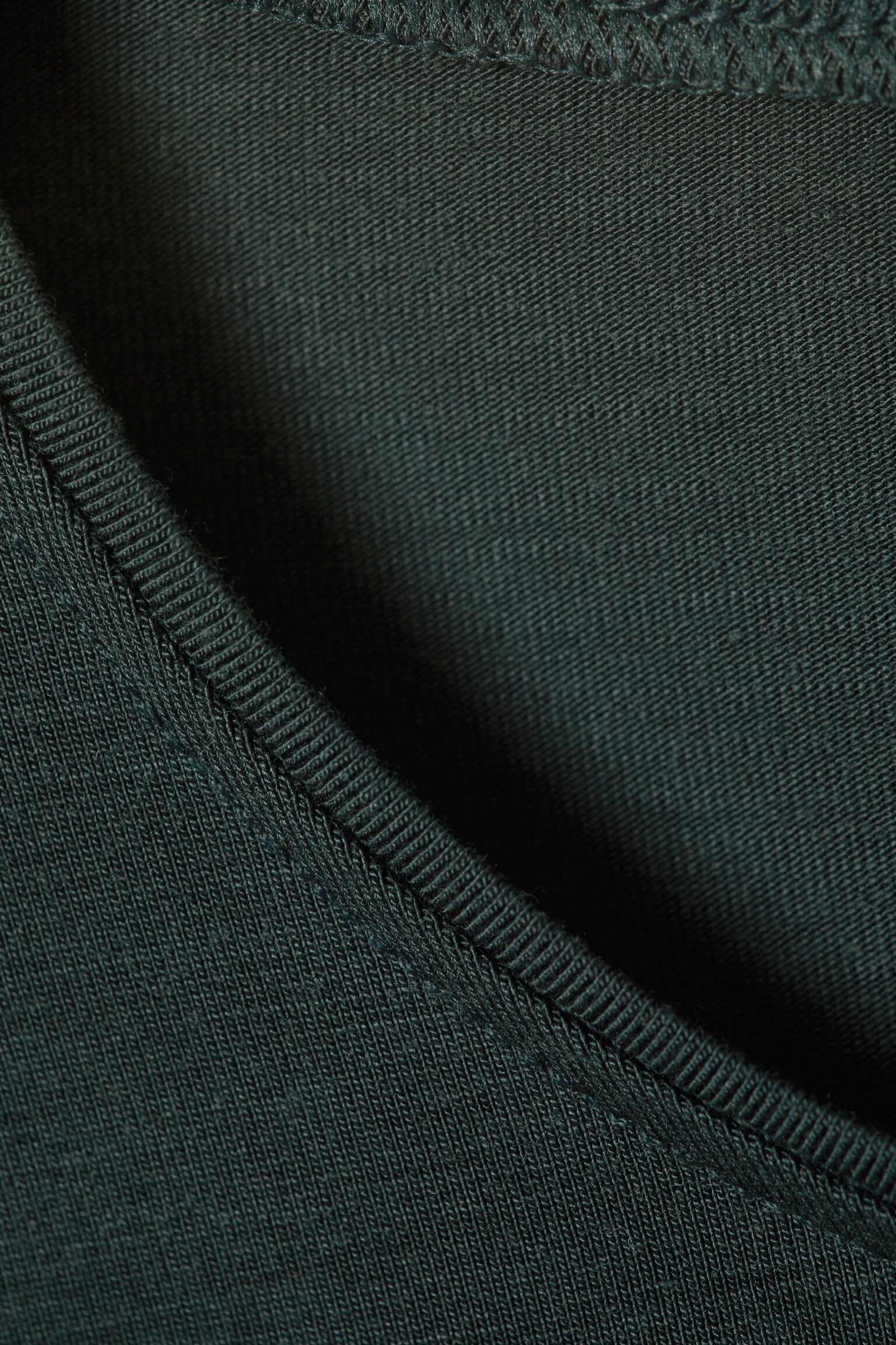 Slim fit langærmet top i lyocell - Petroleum/Lyseblålig grå/Sort - 3