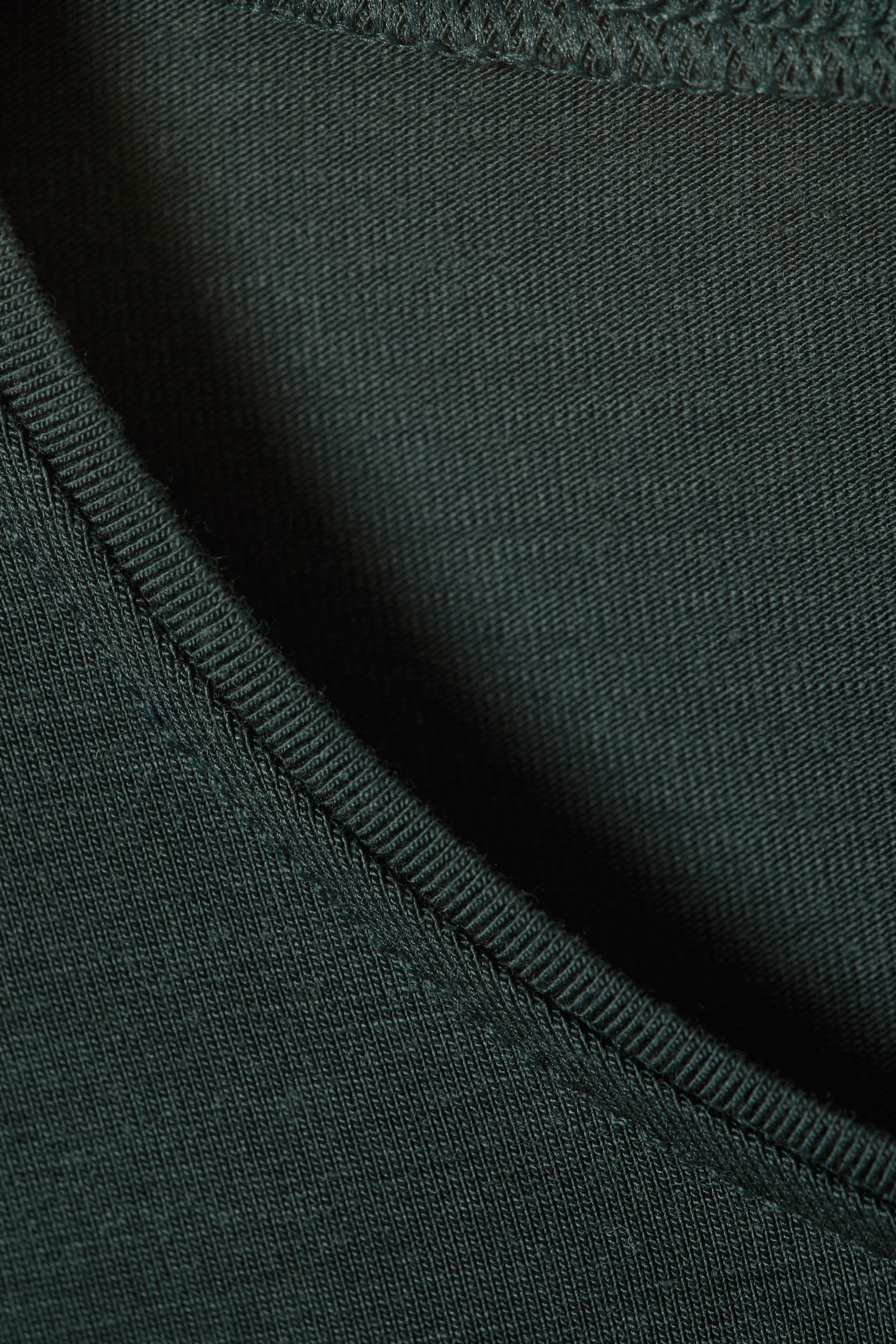 Slim Fit Long-Sleeved Lyocell Top - Petrol/Light Blue-ish Grey/Black - 4