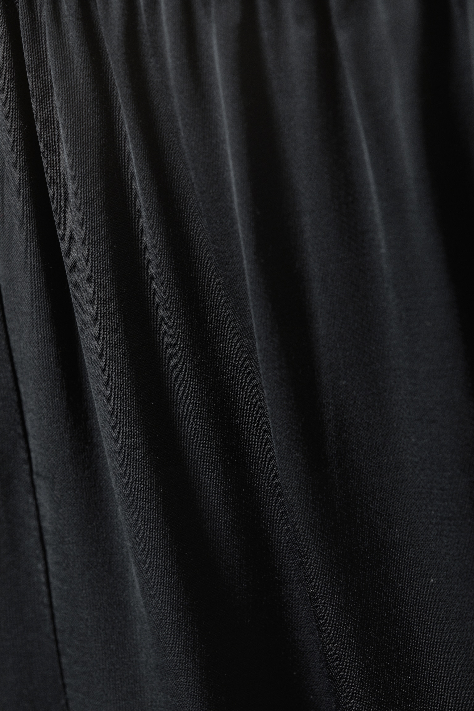 Draped Wide-Leg Satin Trousers - Dark Grey - 3