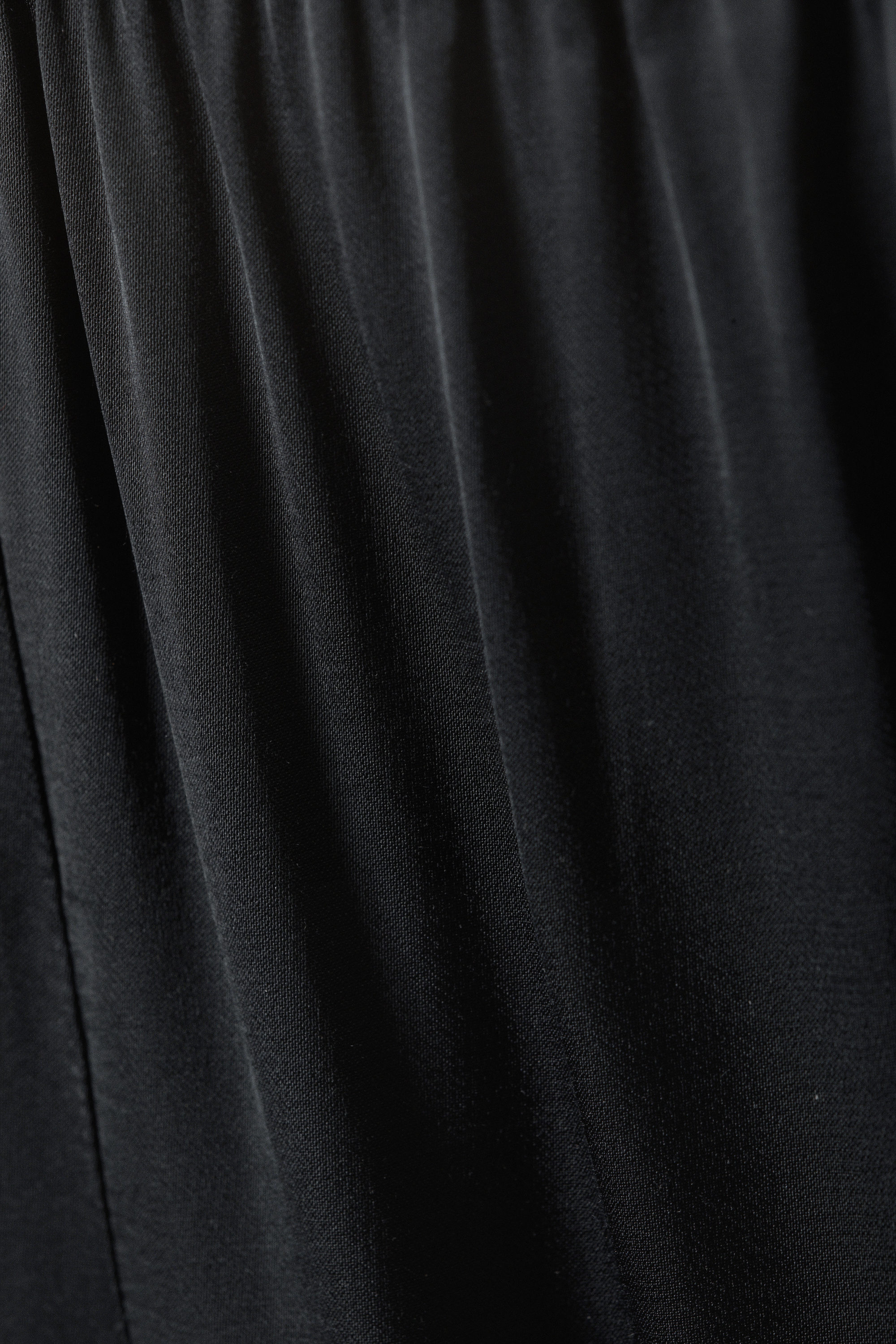 Dark Grey - Draped Wide-Leg Satin Trousers - 5