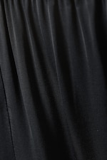 Dark Grey - Draped Wide-Leg Satin Trousers - 5