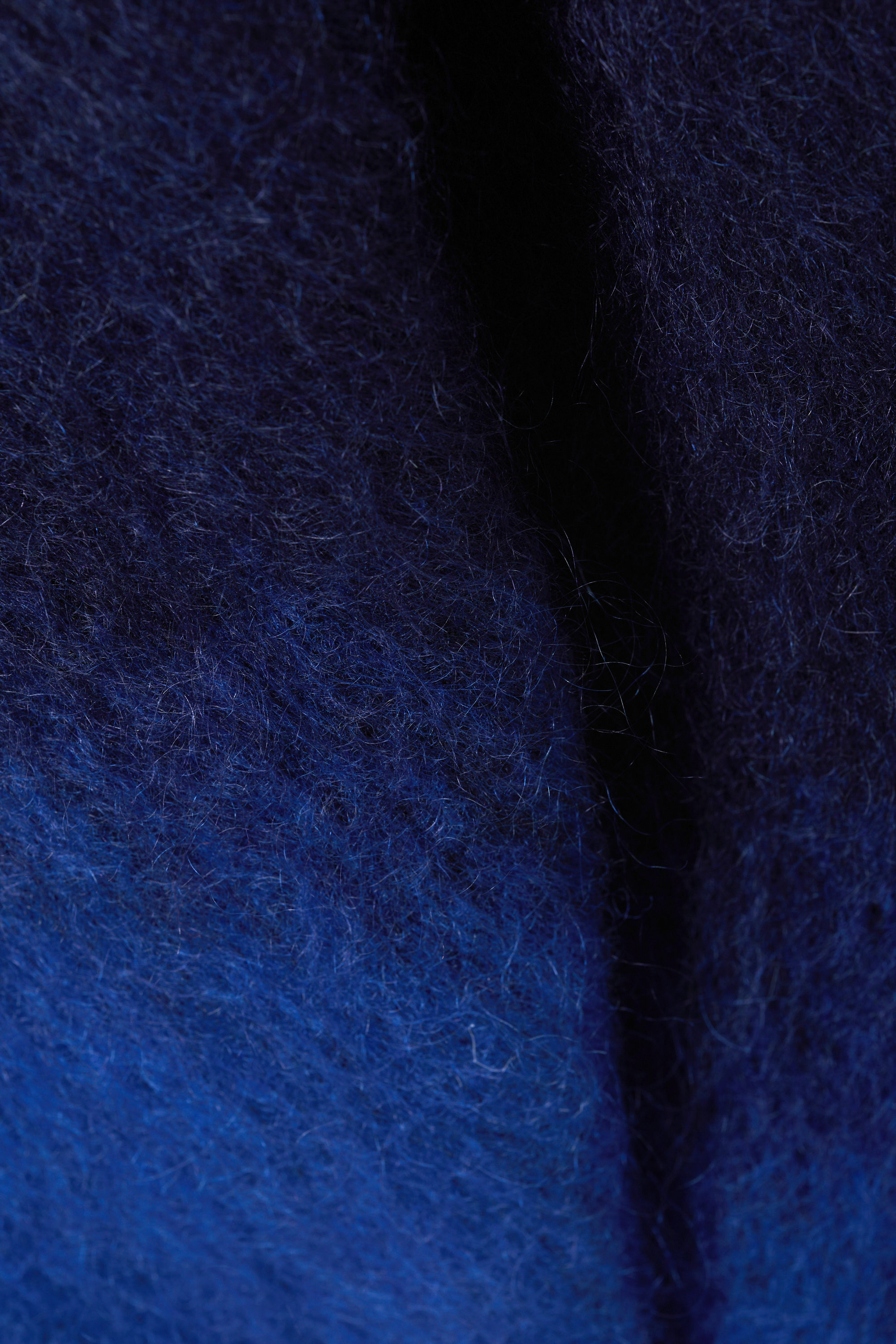 Svart/Blå Fade - Faded Mohair-Blend Tröja - 5