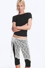 Black - Open back mini T-shirt - 2