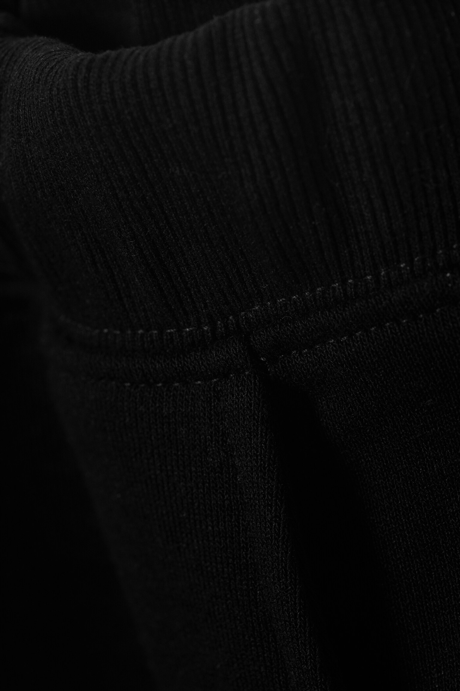 Low Rise Terry Sweatpants - Black/Grey Melange - 6