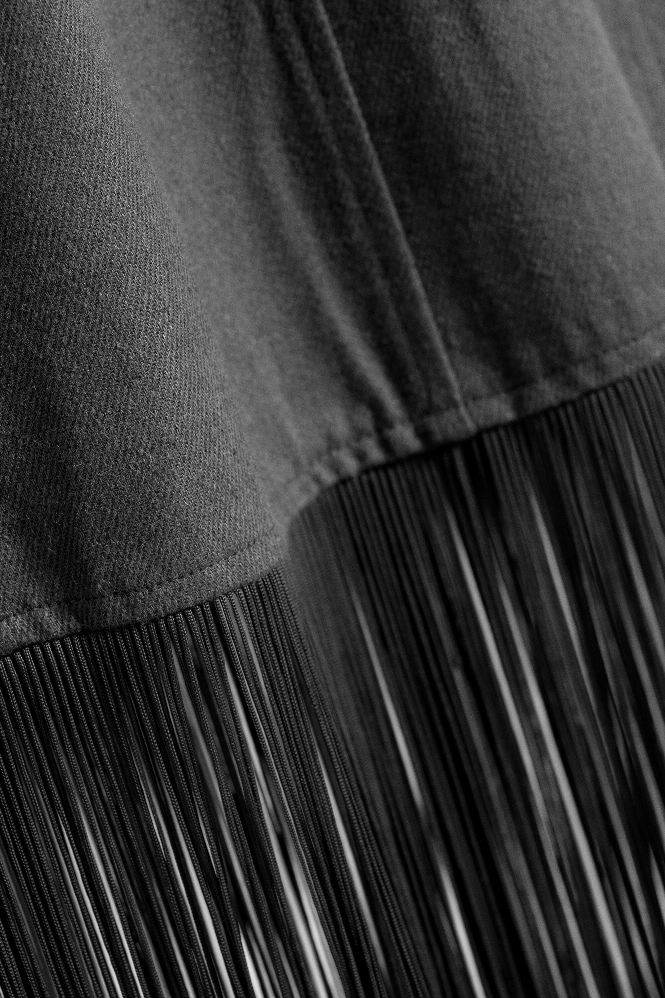 Dark Grey - Fringe Mini Dress - 2