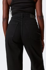 Black Rinse - Black - Halo Curve High Waisted Regular Wide Jeans - 3