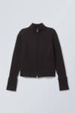 Schwarz - Strickjacke mit Reißverschluss Winona - 3