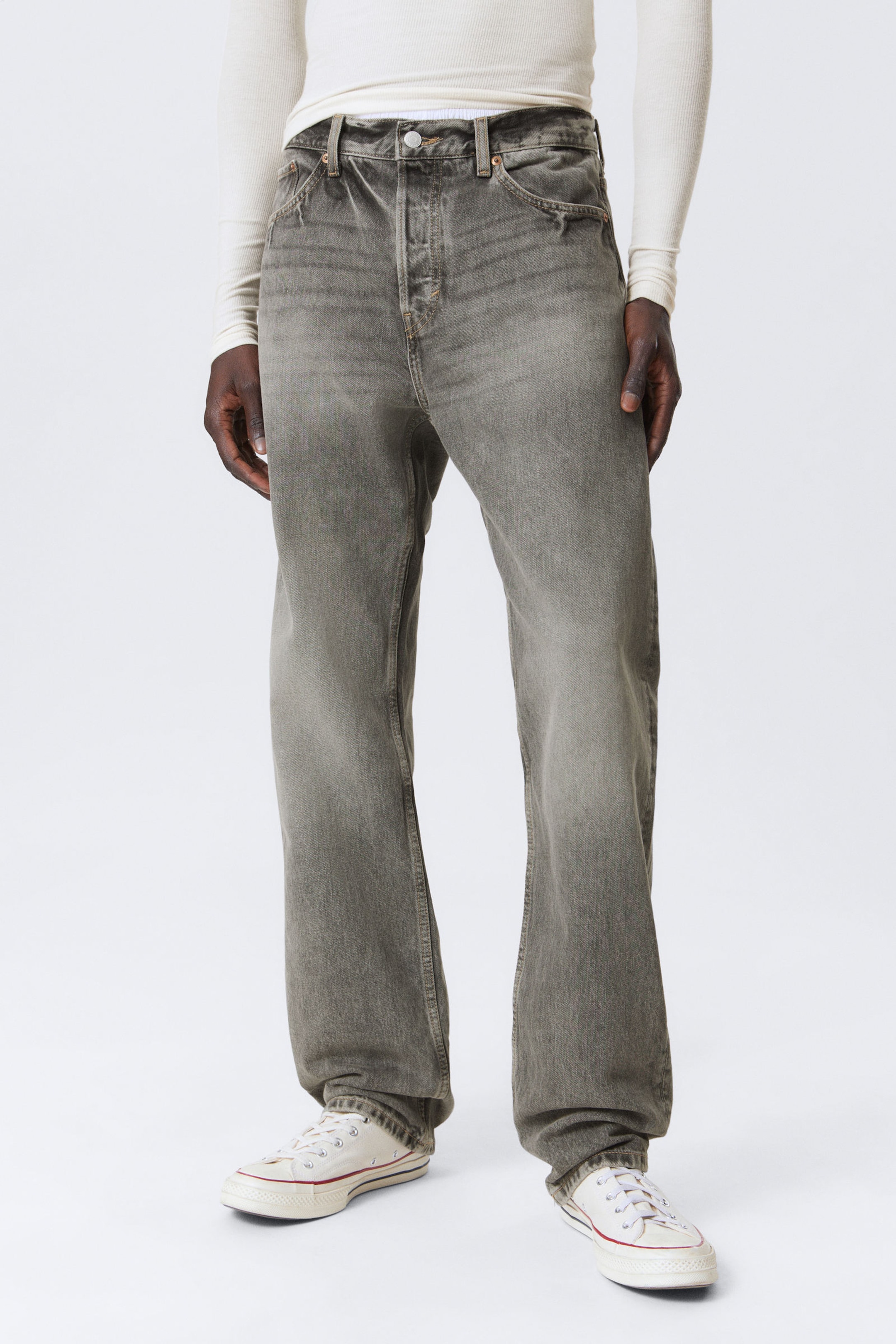 #494A4F - Space Relaxed Straight Leg Jeans - 2