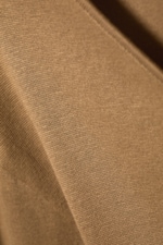 Mörkbeige - Smal långärmad topp med V-ringning - 4