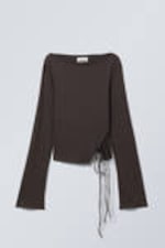Dark Brown - Side Tie Top - 3