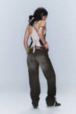 Rubby – Schwarz - Anti – Unisex-Jeans mit niedrigem Bund - 2