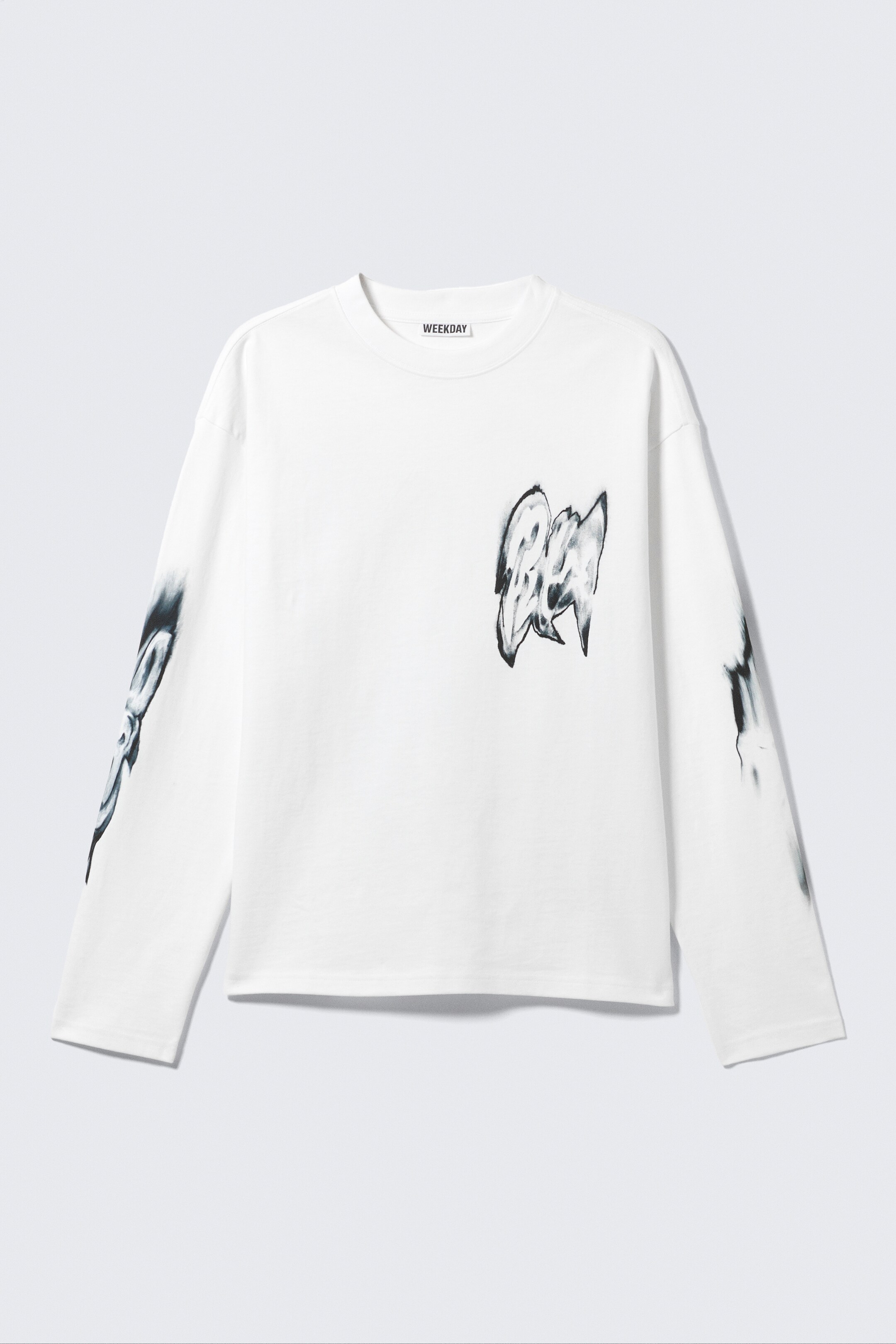 Ver imagen más grande: Camiseta boxy de manga larga y estampado gráfico - Blanco - Estampado abstracto - HOMBRE | H&M ES 5