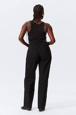 Black Rinse - Black - Halo Curve High Waisted Regular Wide Jeans - 4