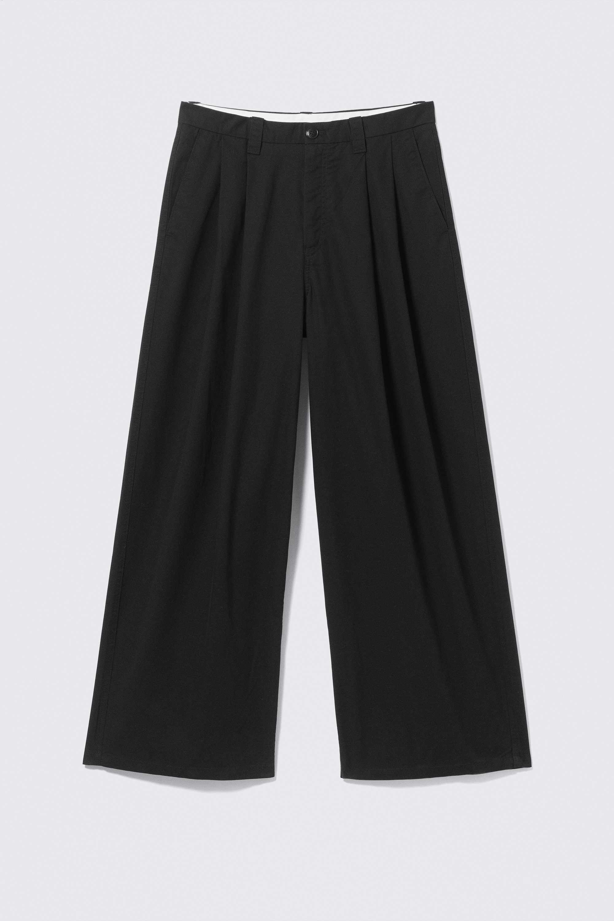 Black - Otis Oversized Pleated Cotton Twill Chinos - 4