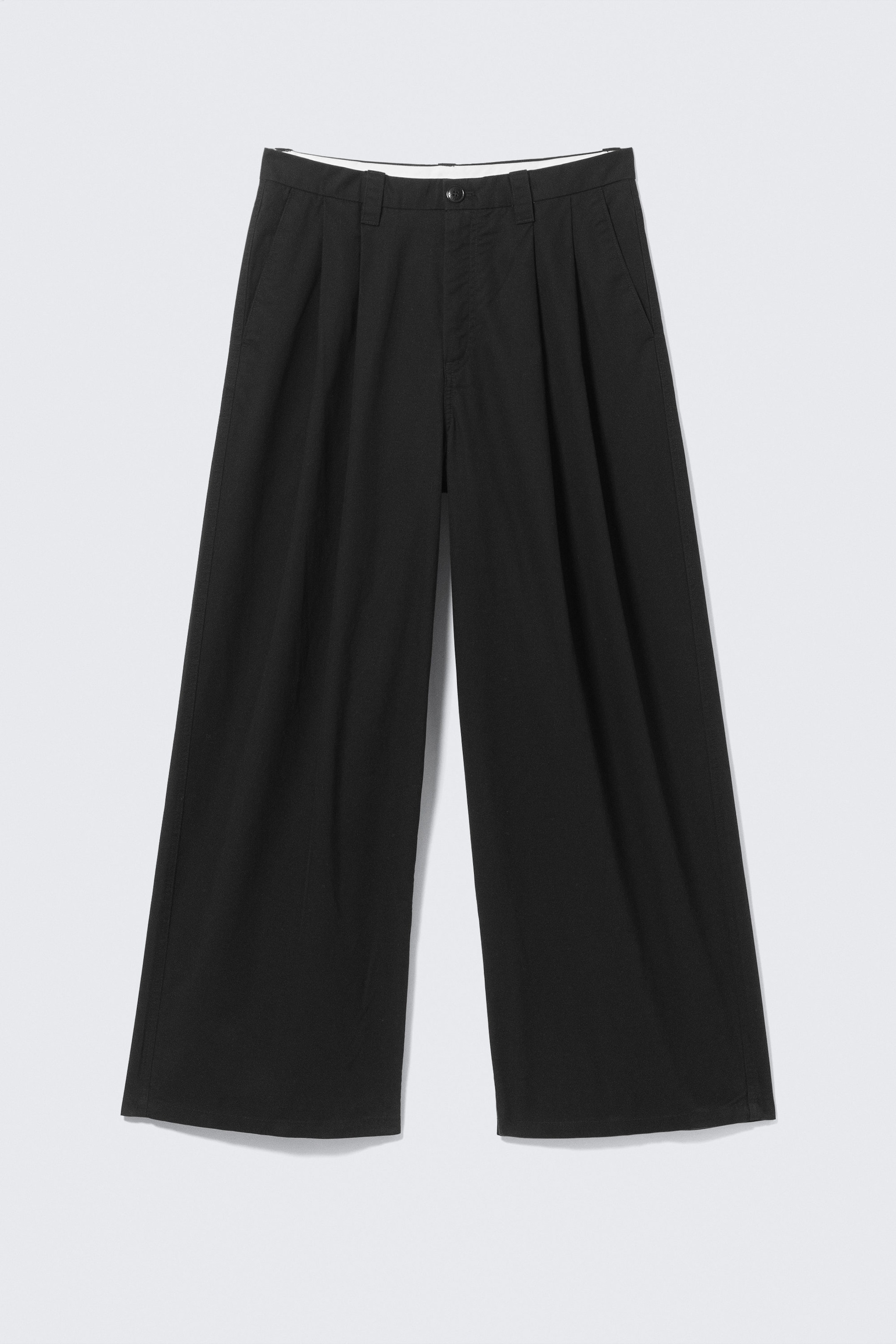 Black - Otis Oversized Pleated Cotton Twill Chinos - 4