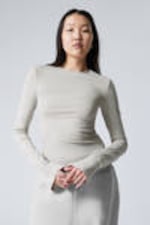 Ecru - Longsleeve aus Baumwolle - 0