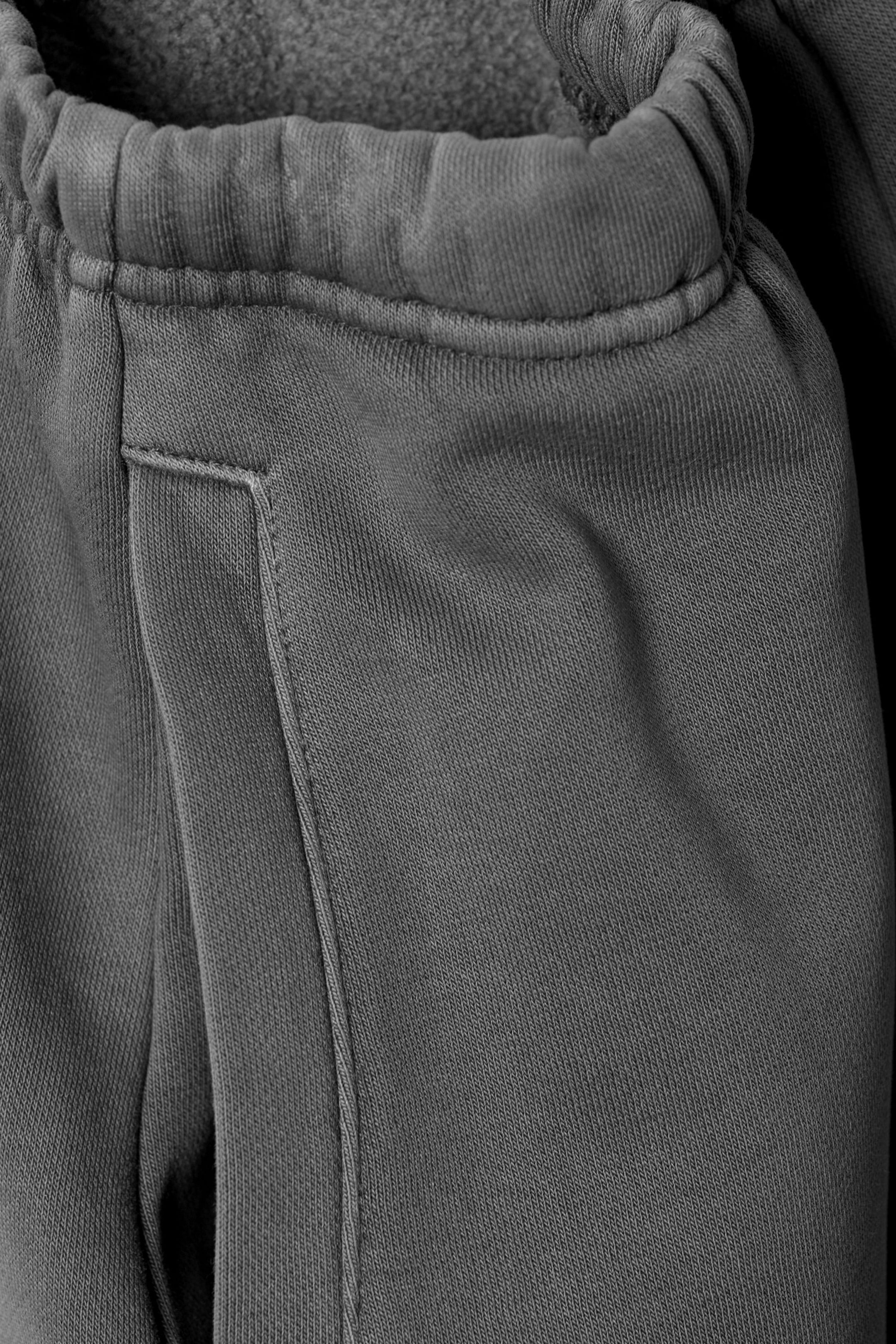 Noir délavé - Pantalon de survêtement ample et épais - 5