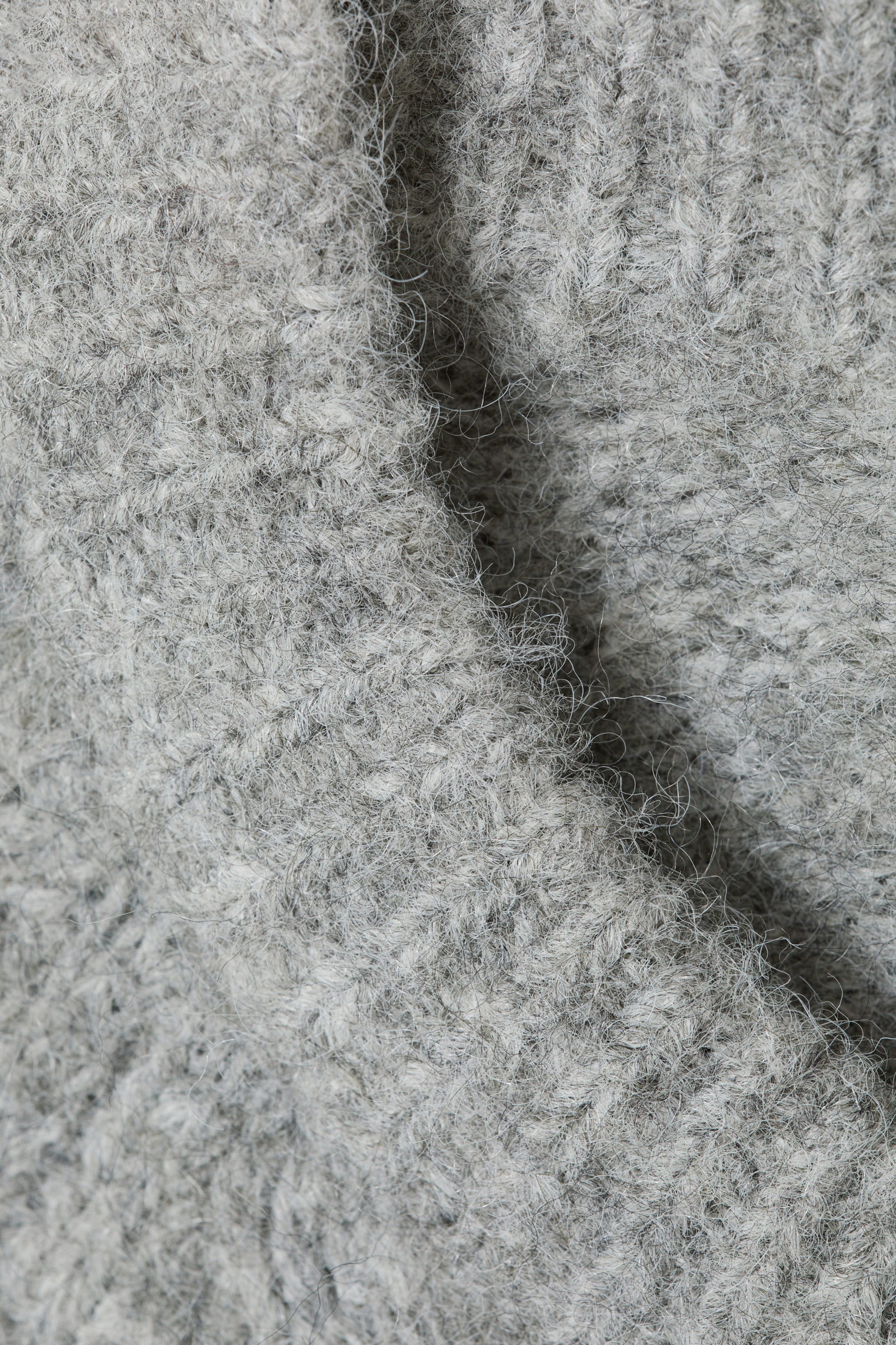 Grau meliert - Zip-Cardigan mit Raglanärmeln aus Wollmischung - 6