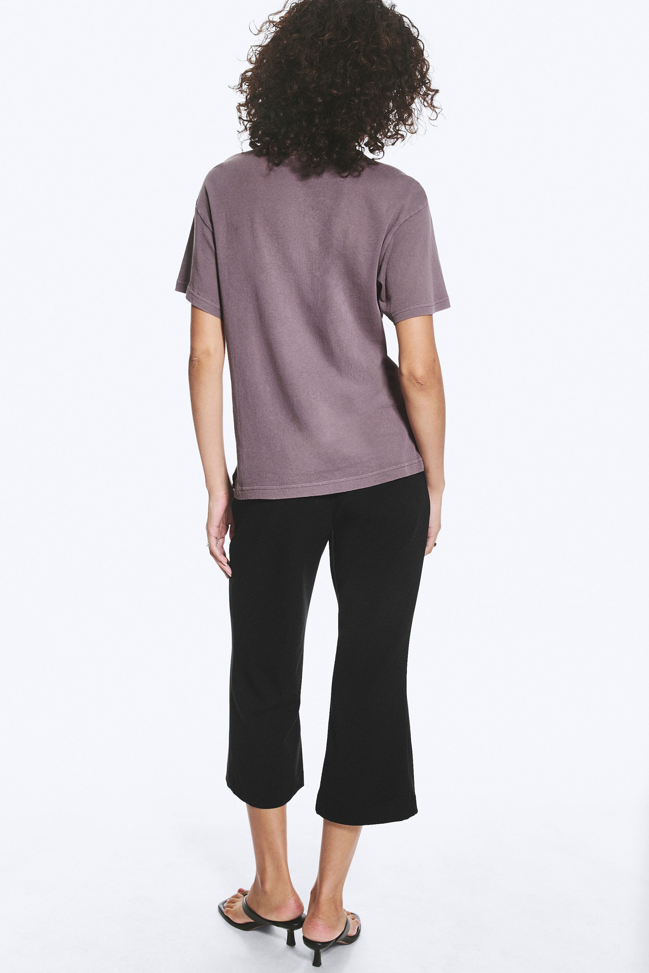 Dusty Plum - Mountain Print - Graphic Printed Short-sleeved T-shirt - 3