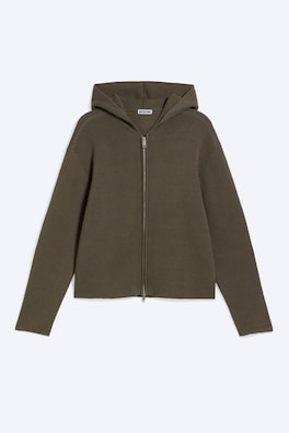 Stickad zip-through-hoodie