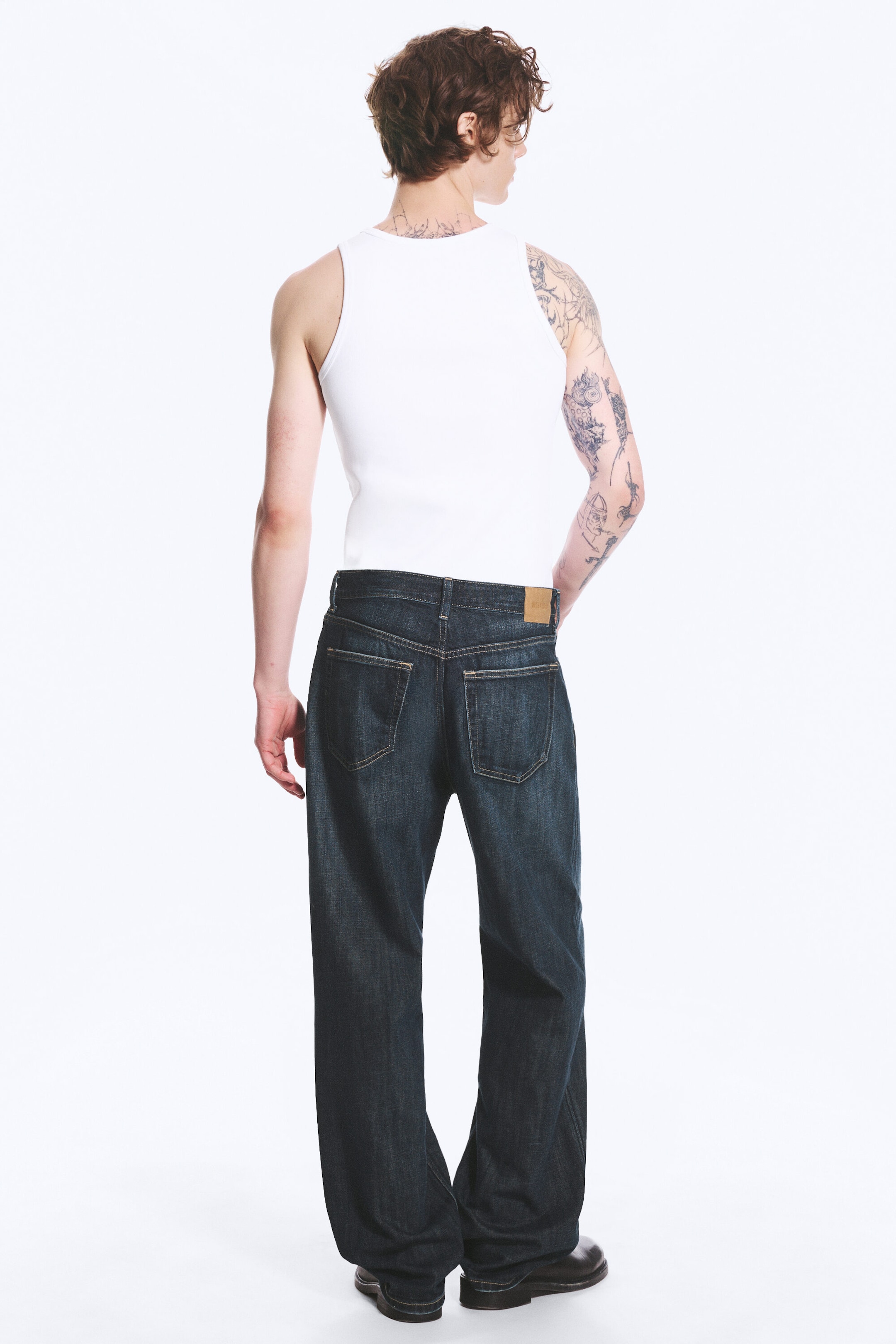 Deep Ocean Blue – mørkeblå - Galaxy løs og rett jeans med mellomhøy midje - 3