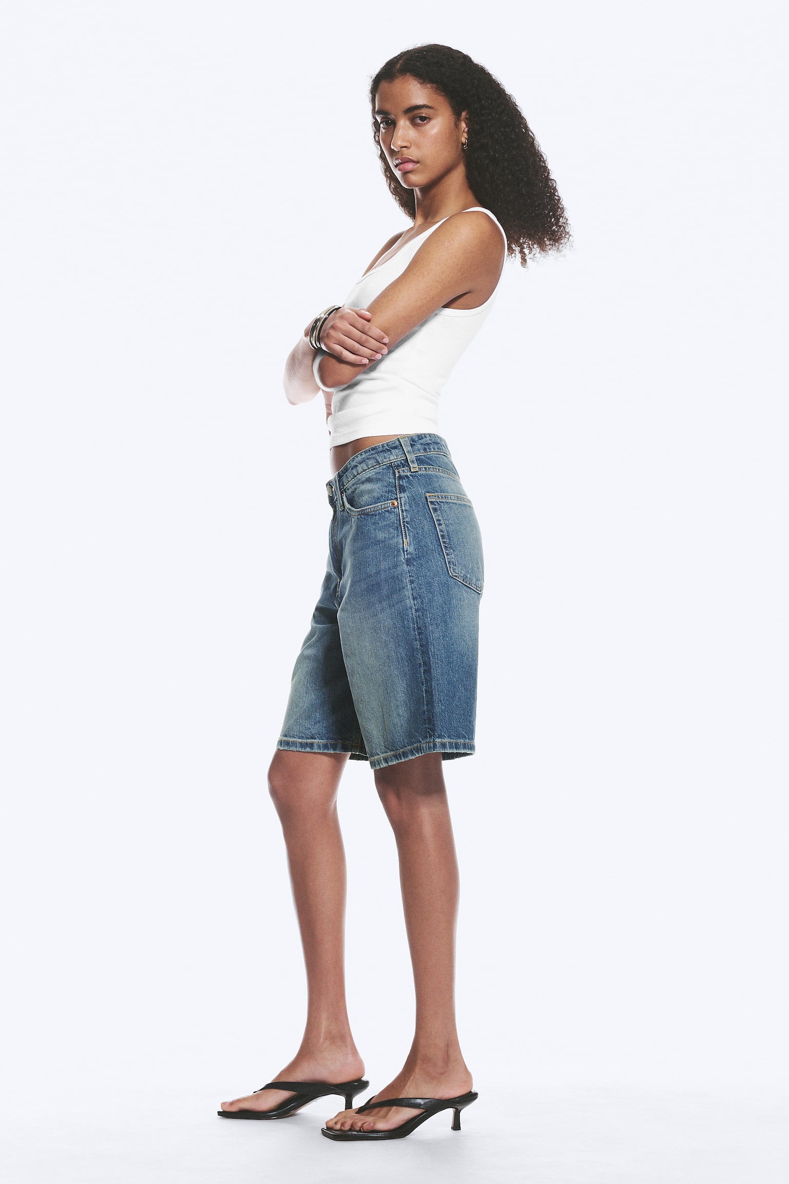 Къси дънкови панталони с ниска талия Monterey - Радио синьо - Средно синьо/Кимбърли Блу - Светло синьо/Arizona Blue - Medium Blue/Tuned Black - 3