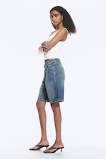 Radio Blue - Medium Blue - Monterey denim short met lage taille - 5