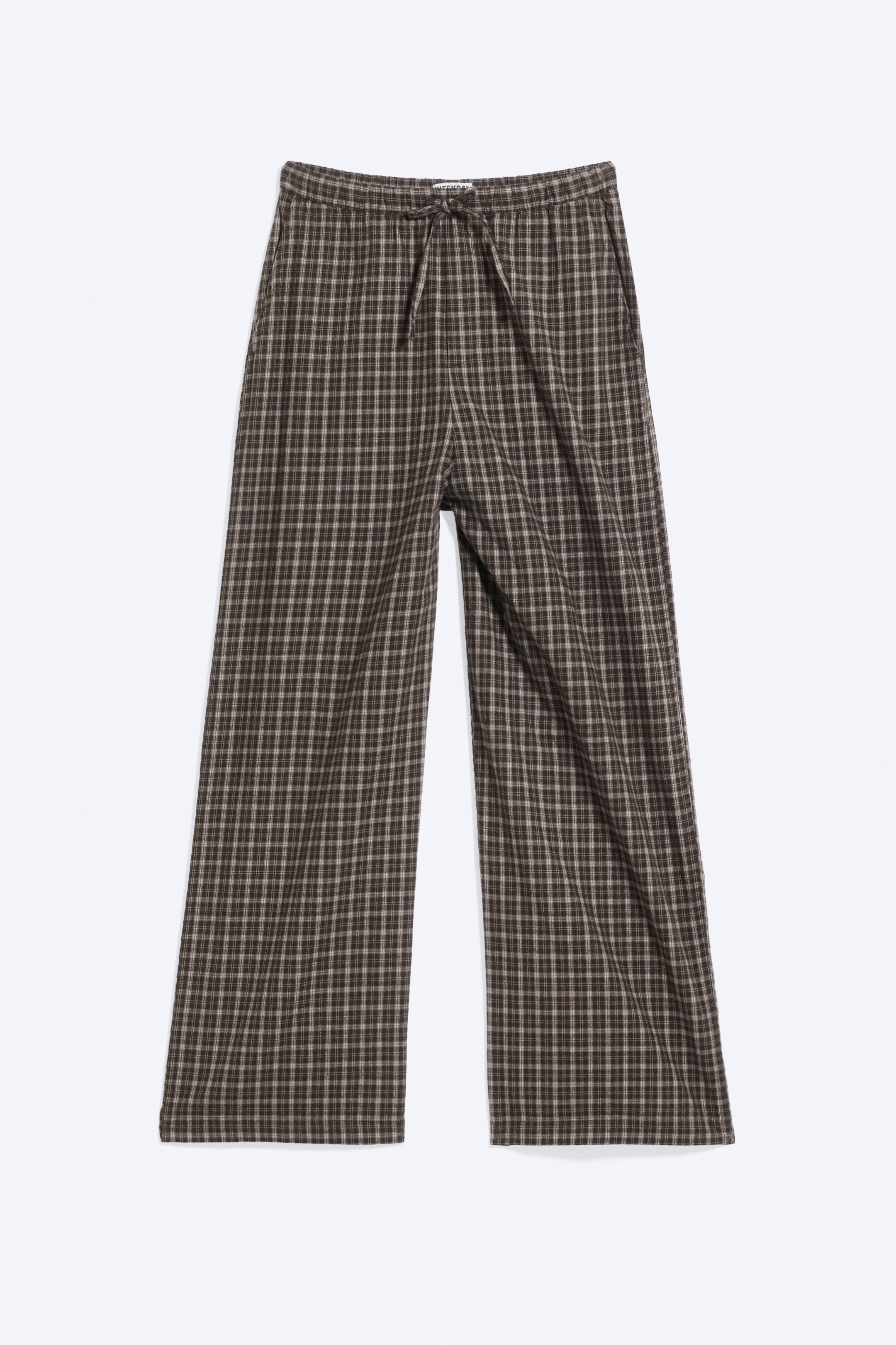 Checked Dark Brown - Relaxed Flannel Pyjama Trousers - 3