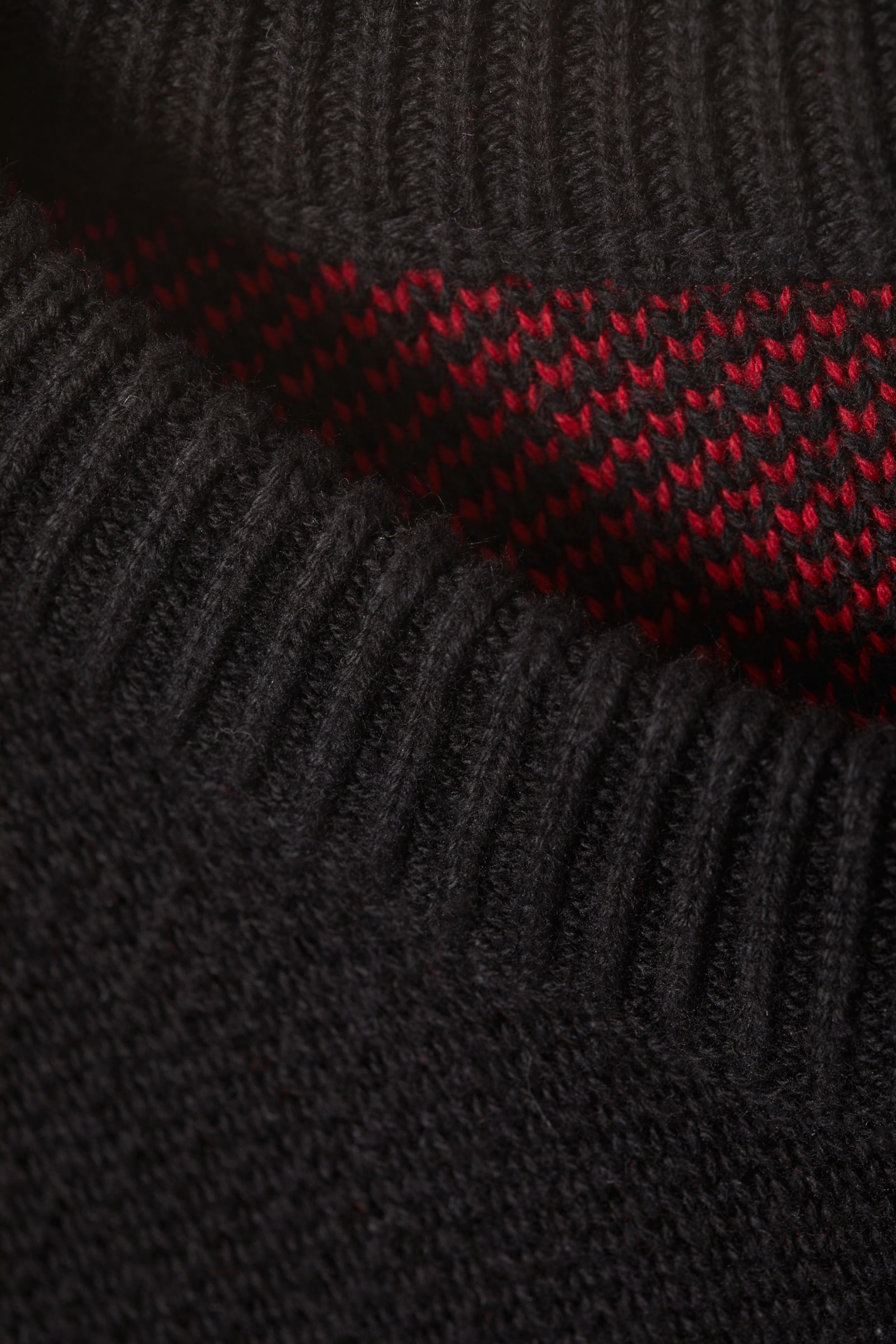 Zwart - Star Team - Jacquardgebreide sweater met normale pasvorm - 2