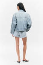 Pegasus Blue - Light Blue - Oversized Structured Denim Jacket - 4
