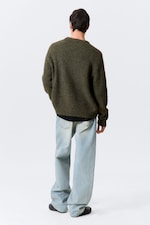 Dunkelgrün - Strickpullover aus einer Wollmischung - 4