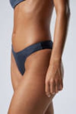 Donkerblauw - Bikinibroekje met ronde tailleband - 1
