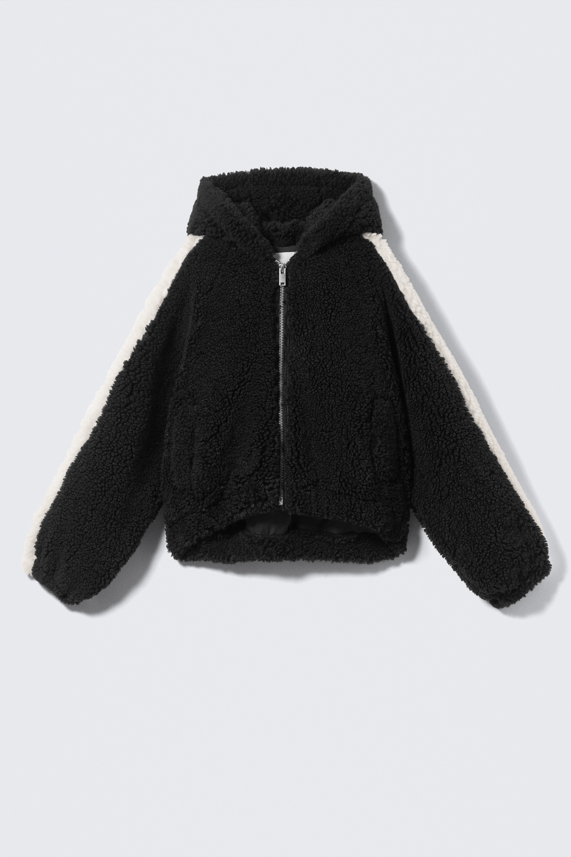 Knitted Hoodie - Black/Lilac