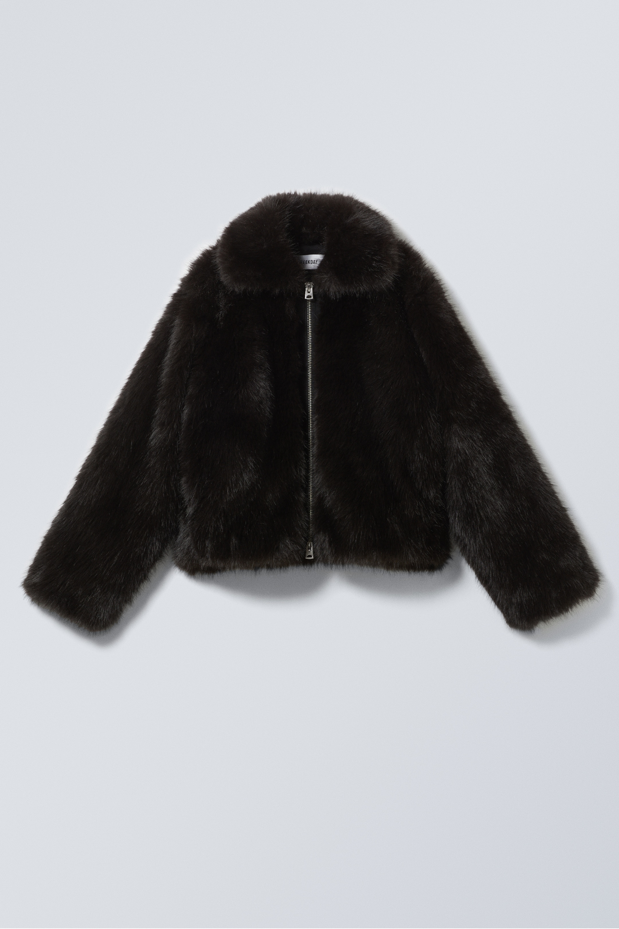 View larger image: Yara Oversized Faux Fur Jacket - Dark Brown - Ladies | H&M GB 1