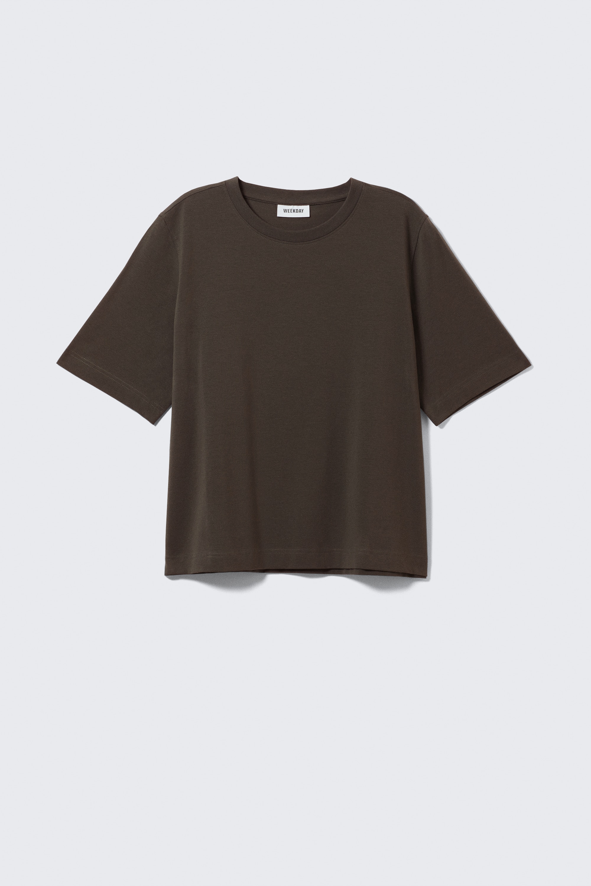 T-shirt quadrada perfeita - Castanho escuro/Preto/Branco/Azul-escuro/Verde-escuro