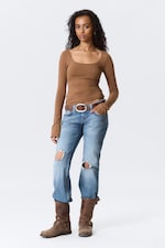 Marron - Top Slim Fit à manches longues - 1