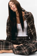 Marron écossais - Pantalon de pyjama en flanelle - 1