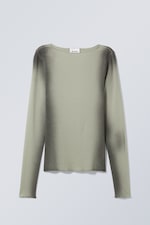 Grønn gradering - Hilma Washed Long Sleeve - 0