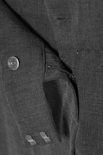 Dark Grey Melange - Low-Rise Straight Suiting Trousers - 5