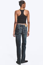 Deep Ocean Blue - Dunkelblau - Tension Mid Waist Slim Bootcut Jeans - 3