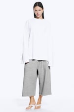 Weiß - Oversized-T-Shirt mit langen Ärmeln - 1